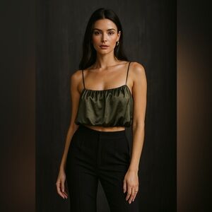 Antonio Melani x Elizabeth Damrich Satin Crop Cami Top – NWT – XL